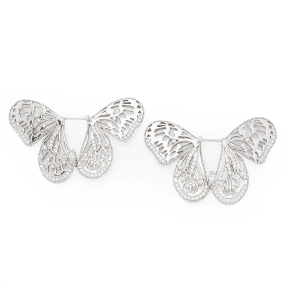 MORPHÉE JOAILLERIE: DIAMOND 'BUTTERFLY' EARRINGS MORPHÉE JOAILLERIE: BOUCLES D'OREILLE... (1 of 2)