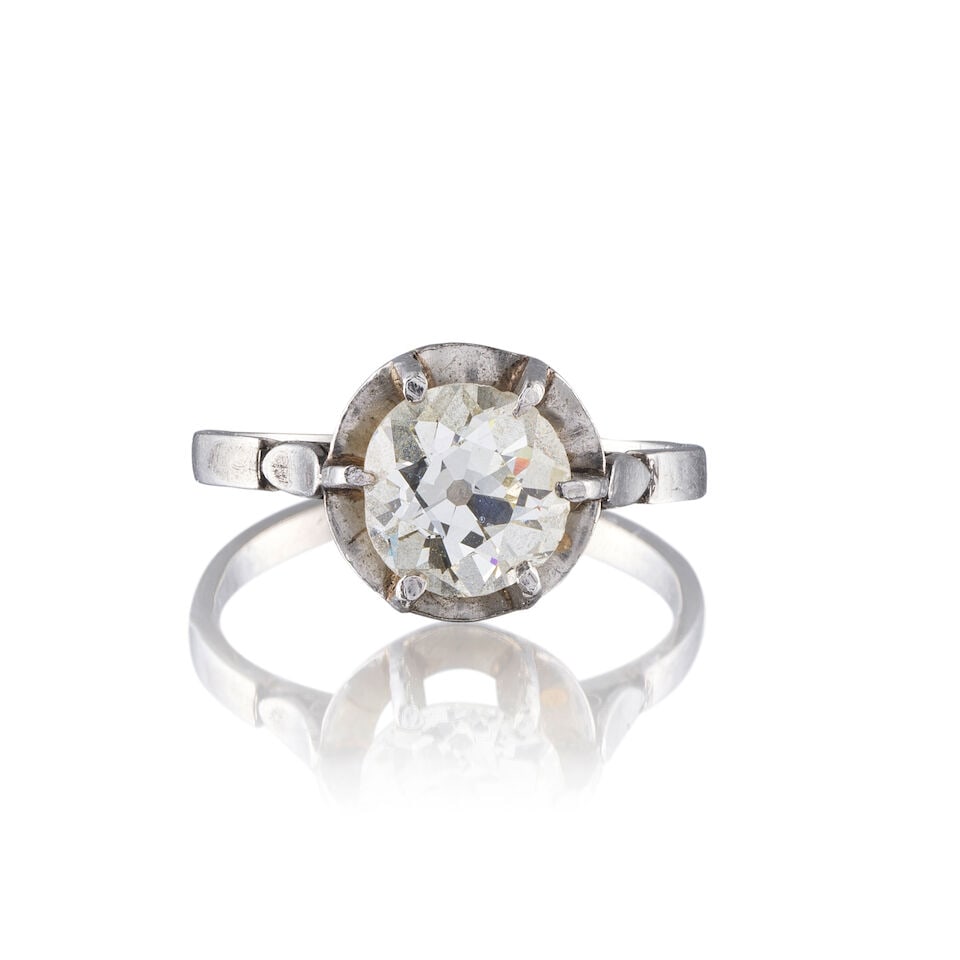 DIAMOND SOLITAIRE RING BAGUE SOLITAIRE DIAMANT - 2