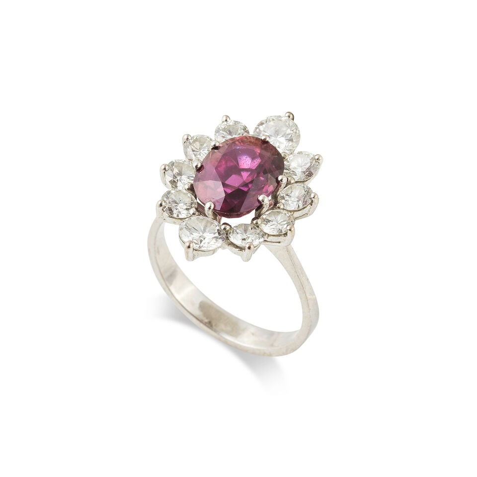 RUBY AND DIAMOND RING BAGUE RUBIS ET DIAMANTS (1 of 3)