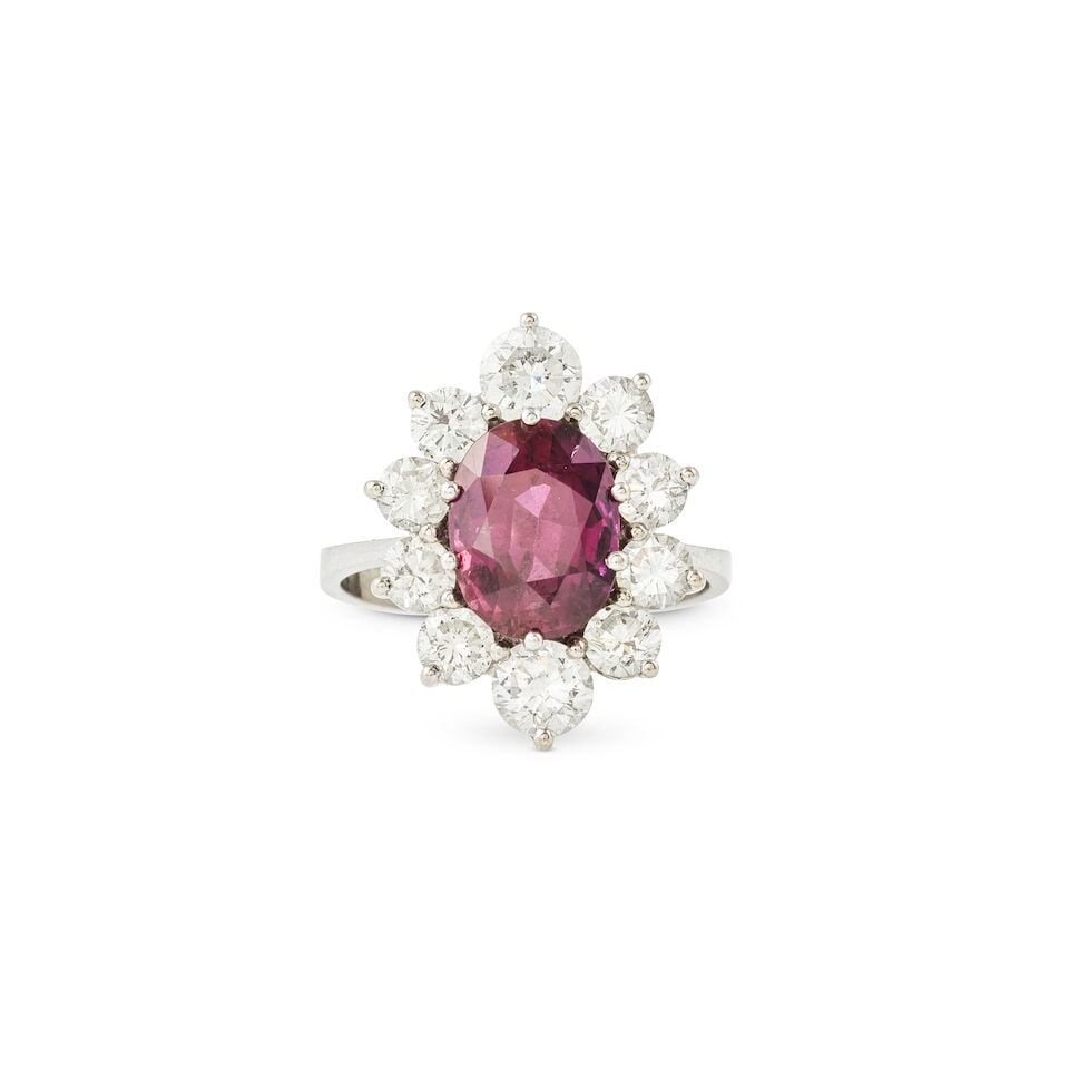RUBY AND DIAMOND RING BAGUE RUBIS ET DIAMANTS - 2