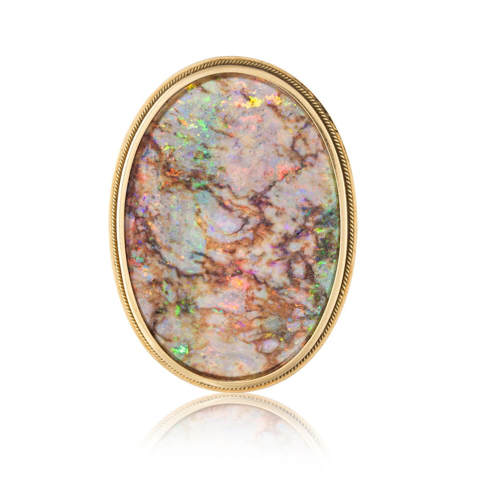 BOULDER OPAL BROOCH/PENDANT BROCHE/PENDENTIF OPALE BOULDER (1 of 2)