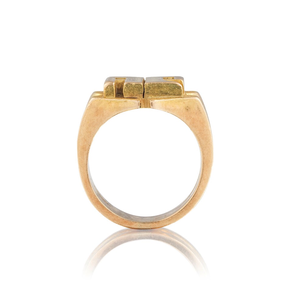 GOLD 'SIGNET' RING BAGUE 'CHEVALIÈRE' OR - 2