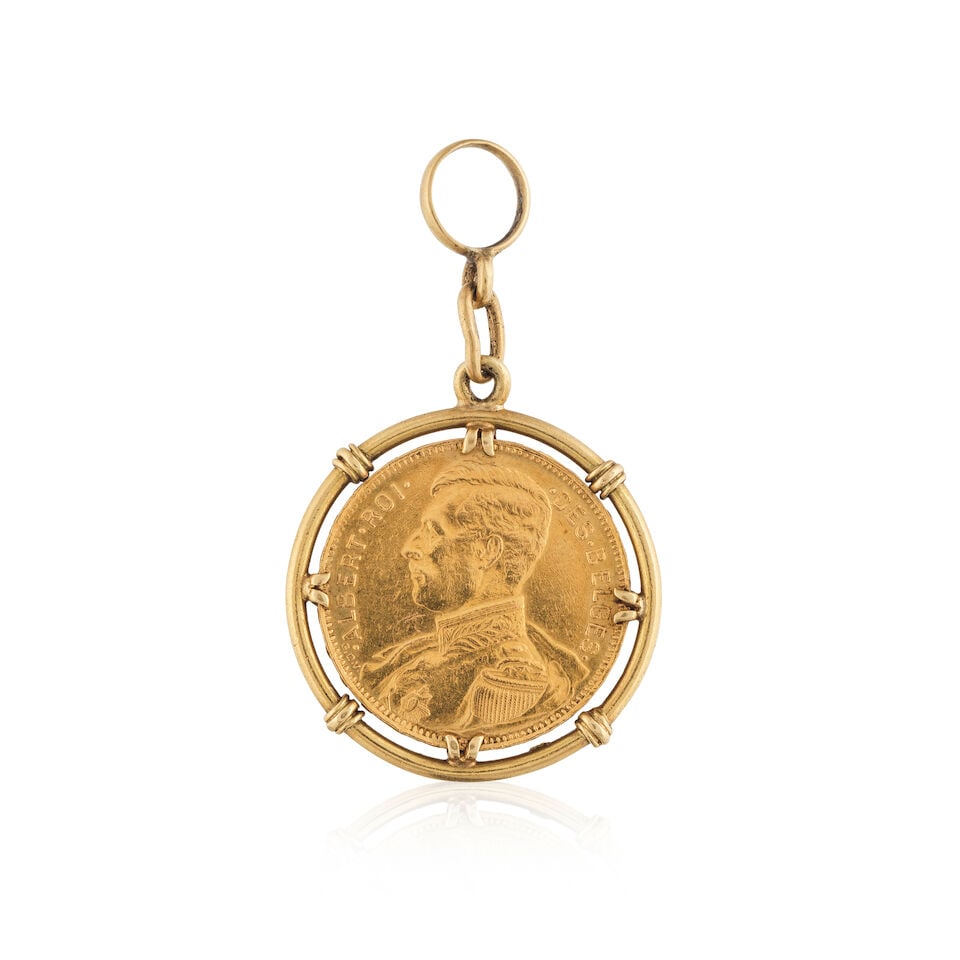 GOLD COIN PENDANT PENDENTIF PIÈCE EN OR (1 of 2)