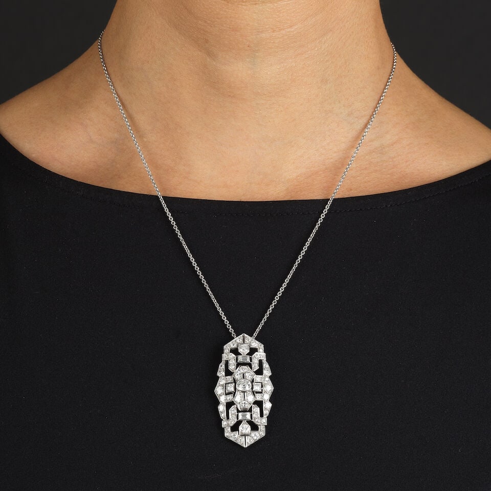 DIAMOND NECKLACE COLLIER DIAMANTS - 3
