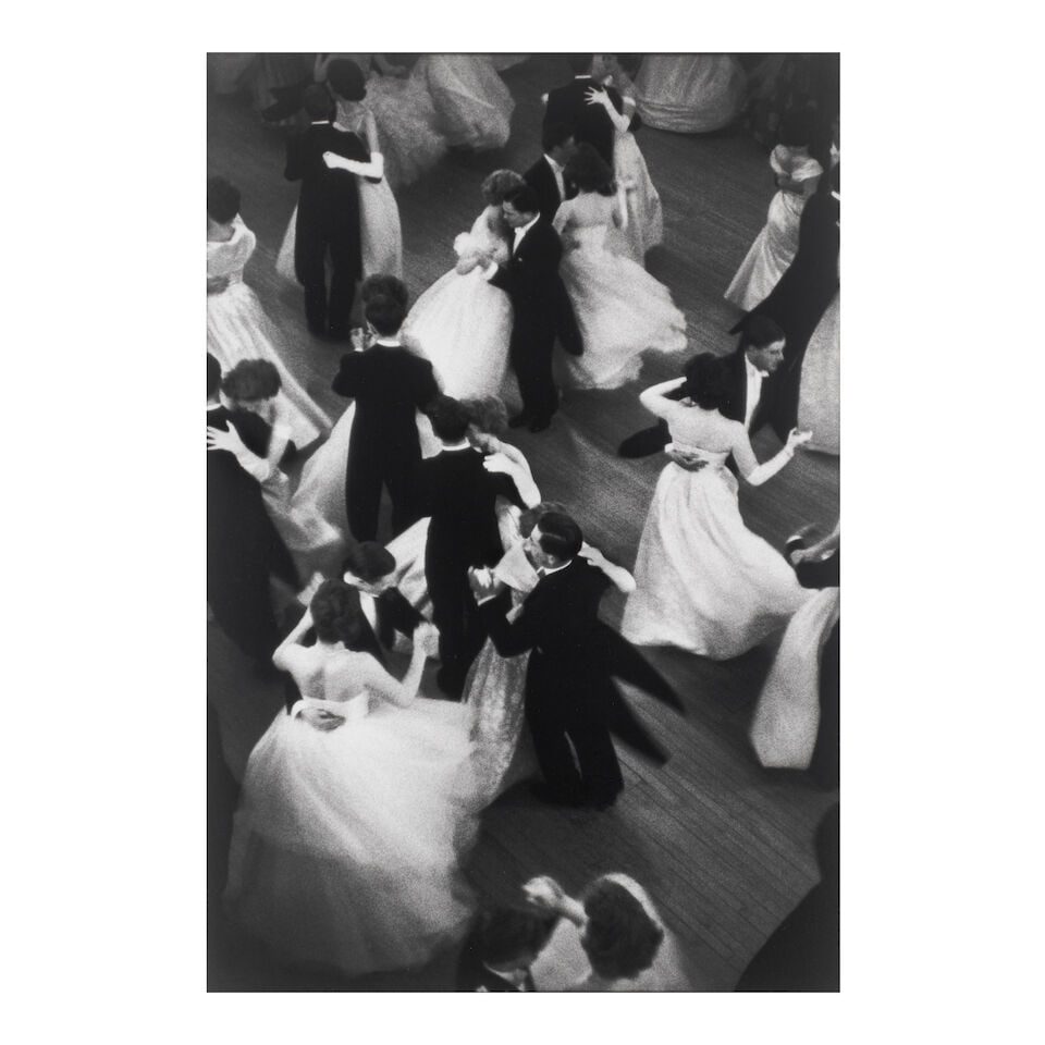 Henri Cartier-Bresson (1908-2004); Queen Charlotte's Ball, London;: Henri Cartier-Bresson (1908-2004) Queen Charlotte's Ball, London, 1959 Gelatin silver print, printed later; signed in ink and the photographer's blindstamp in the margin, framed, a Michael Shapiro Pho