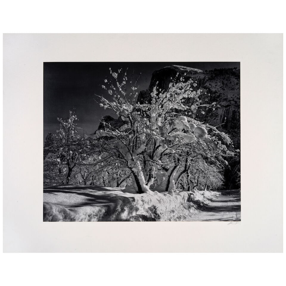 Ansel Adams (1902-1984); Half Dome, Orchard, Winter, Yosemite National Park; - 2