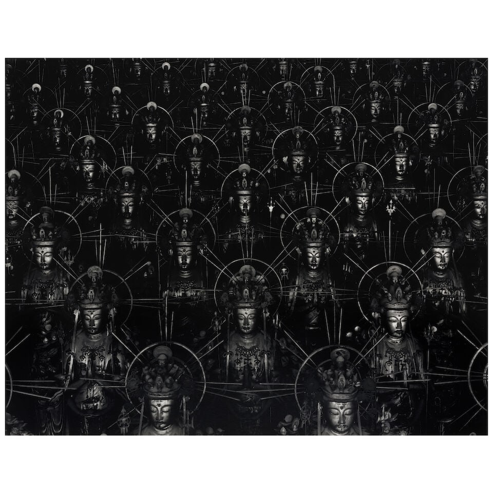 Hiroshi Sugimoto (born 1948); The Hall of Thirty-Three Bays;: Hiroshi Sugimoto (born 1948) The Hall of Thirty-Three Bays, 1995 Gelatin silver print; edition '4/25' and number '018' blindstamped in the margin, mounted, signed in pencil on the mount, framed, a Pac