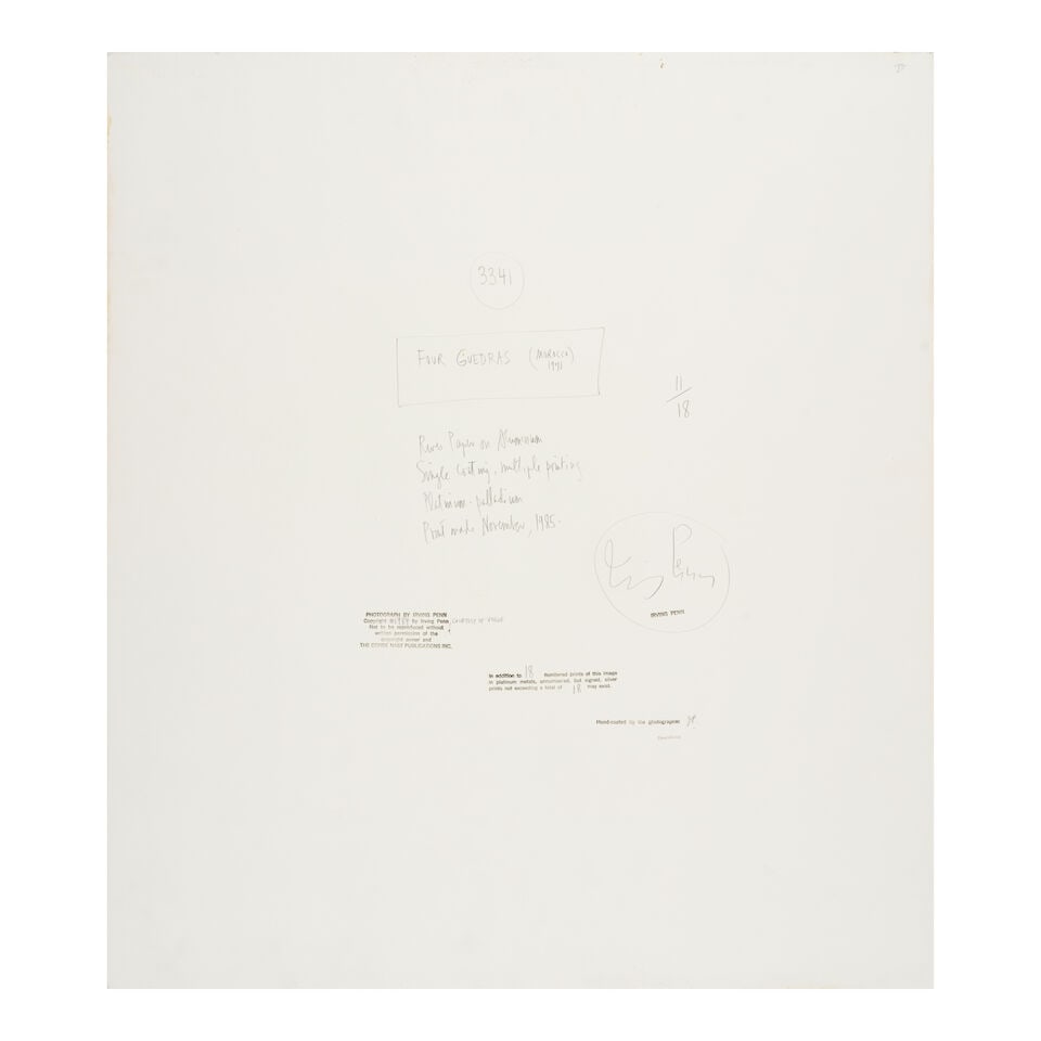 Irving Penn (1917-2009); 'Four Guedras (Morocco)'; - 2