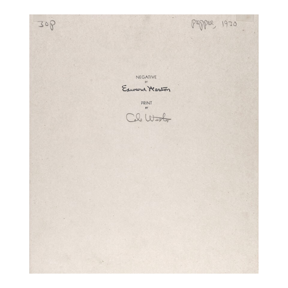 Edward Weston (1886-1958); Pepper No. 30; - 3