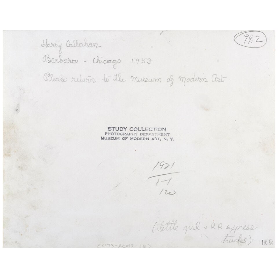 Harry Callahan (1912-1999); Barbara, Chicago; - 2