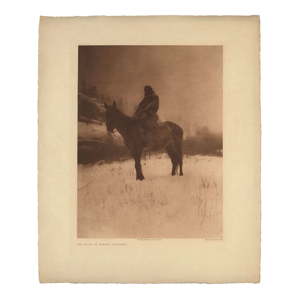 Edward S. Curtis (1868-1952); The Scout in Winter - Apsaroke (from Portfolio IV of 'The North Am... - 2