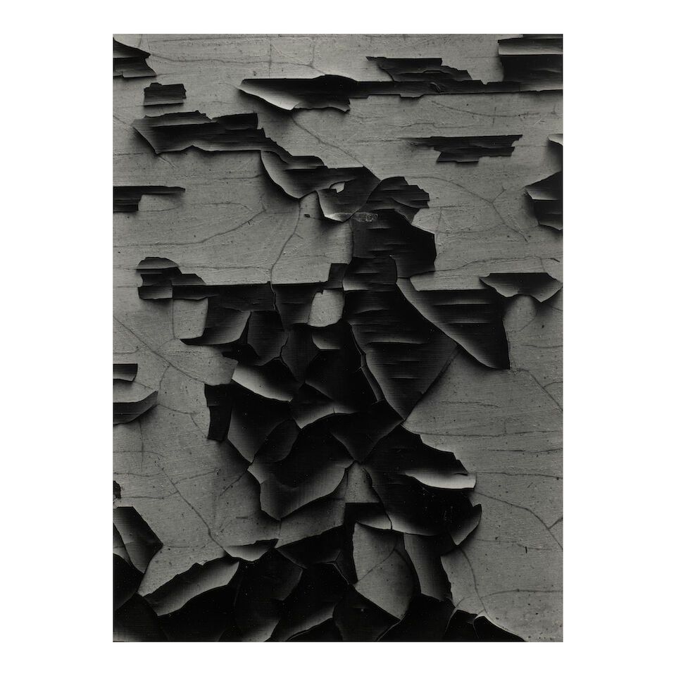 Aaron Siskind (1903-1991); 'Jerome, Arizona';: Aaron Siskind (1903-1991) 'Jerome, Arizona', 1949 Gelatin silver print, printed later; signed, titled, and dated in ink in the margin, framed. 18 x 13 3/8 in. (45.7 x 34 cm.) sheet 19 7/8 x 16 in. (50