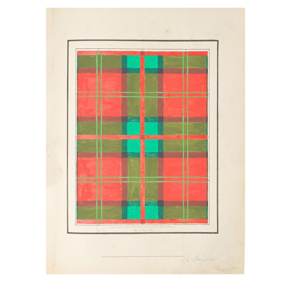 Tartans - 19th Century Pattern Book An album of pattern designs for Clan Tartans, [Edinburgh, J.... - 2