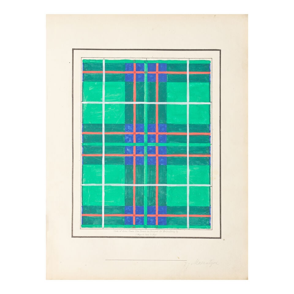 Tartans - 19th Century Pattern Book An album of pattern designs for Clan Tartans, [Edinburgh, J.... - 3