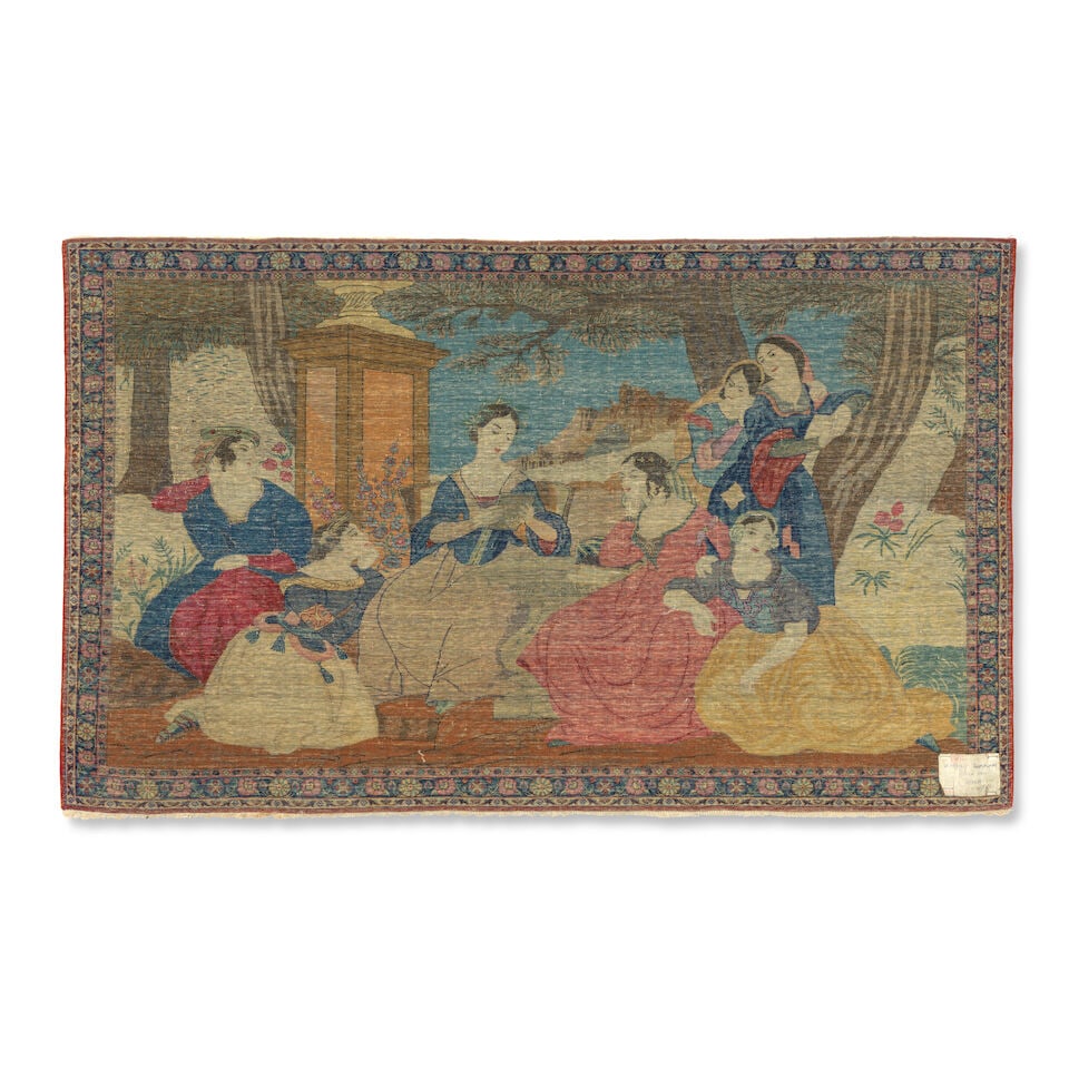 A Kashan figural carpet Kashan, Persia, circa 1900 - 2