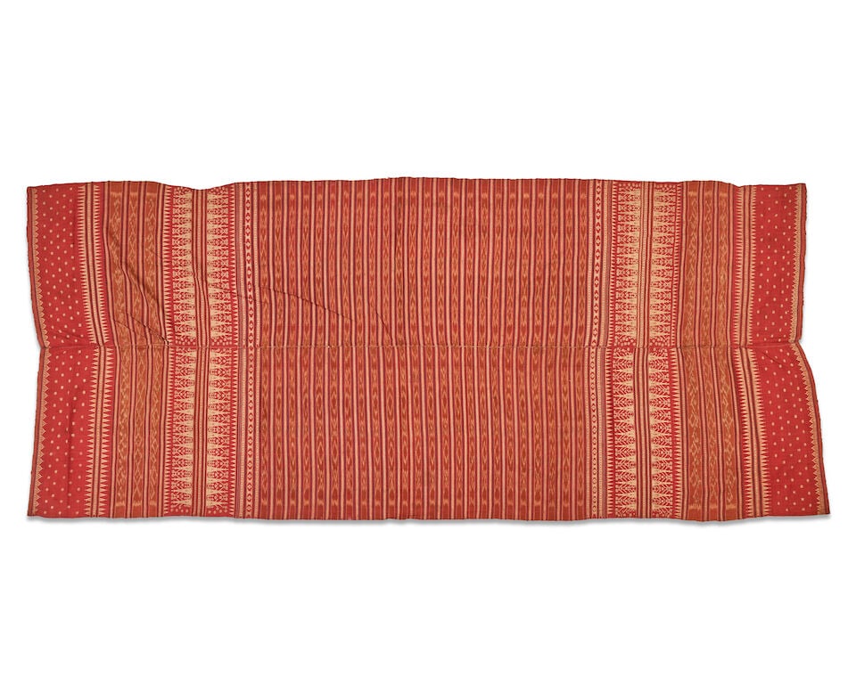 A collection of three Sumatra, silk shoulder cloths Early 20th century (3) (1 of 10)