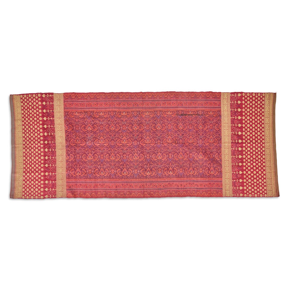 A collection of four Sumatra, Palembang, silk ikat cloths Early 20th century - 2