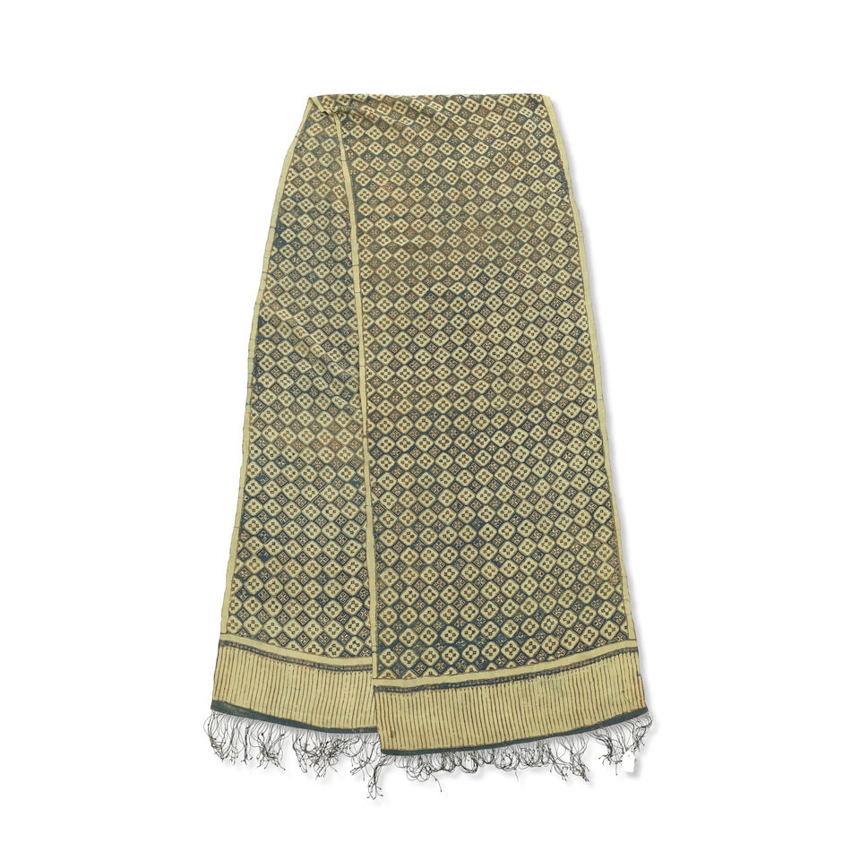 Two East Java shoulder cloths Circa 1920, Surabaya region: Two East Java shoulder cloths Circa 1920, Surabaya region Selendang, silk batik, (2) 305cm x 55cm, 280cm x 50cm approx. Footnotes: Provenance F. Blok, The Hague, for both Lot to be sold without reserv