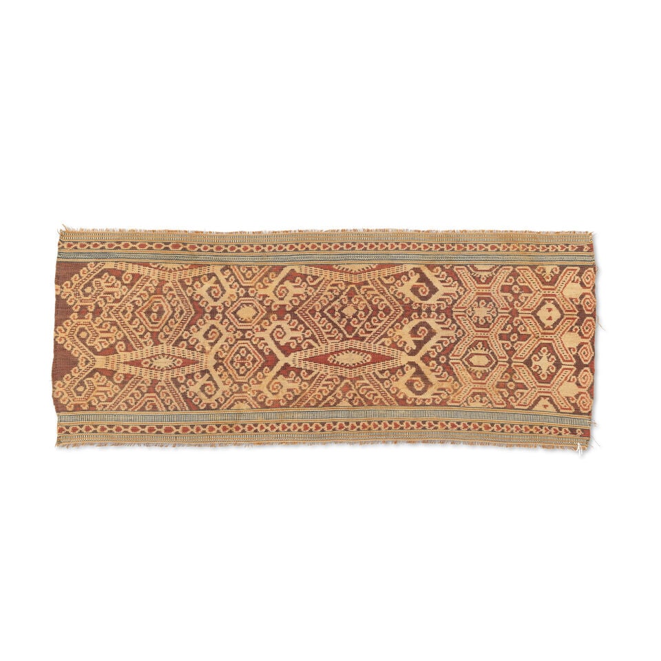 A collection of three Borneo Iban Dayak cotton ikat cloths Circa 1900 - 3