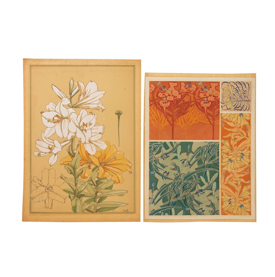 E.A. Seguy Set of fourteen floral pochoirs - 3