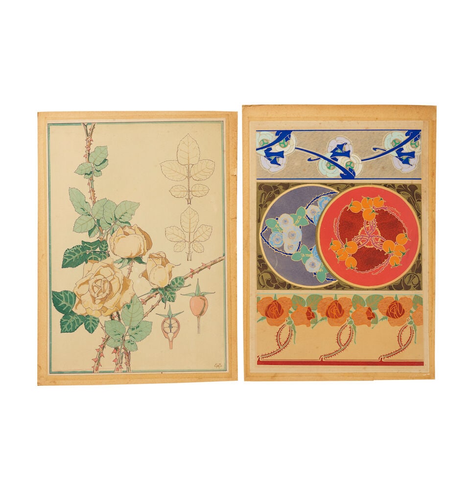 E.A. Seguy Set of fourteen floral pochoirs - 6