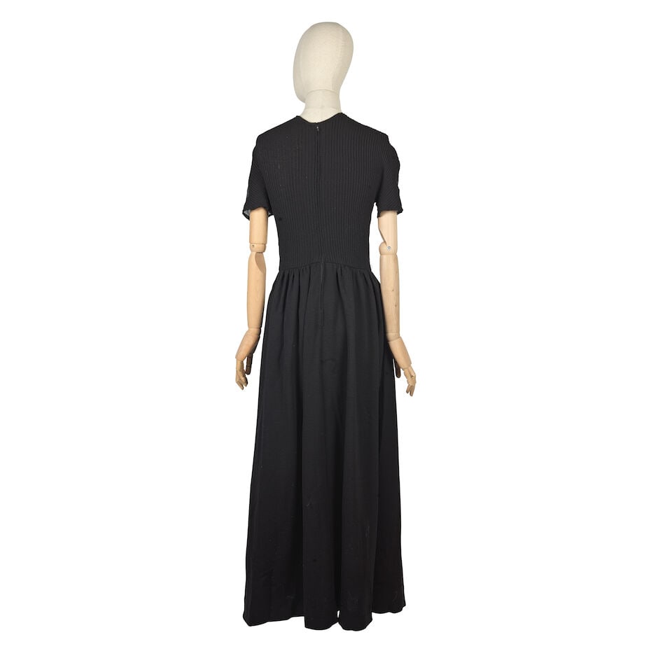Rudi Gernreich: a Black Knitted Wool and Silk Maxi Dress c.1972 - 2