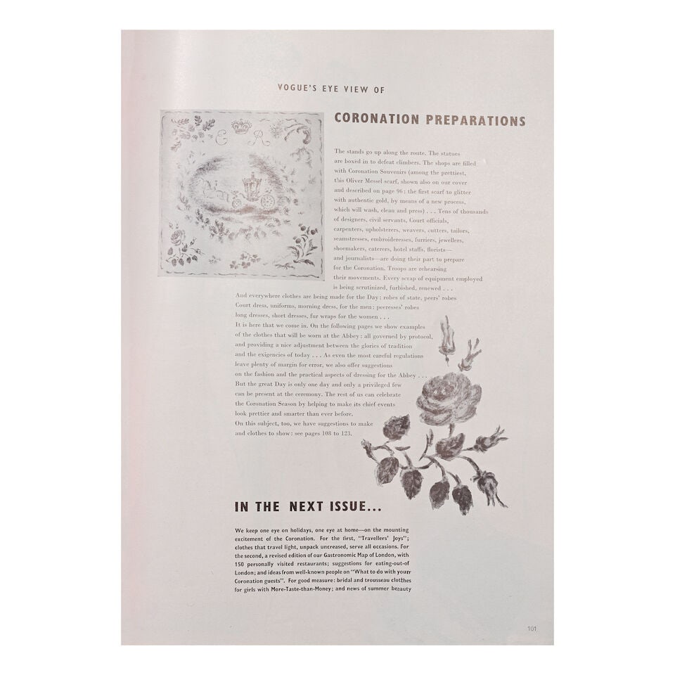 Oliver Messel's 'Coronation scarf' Pink Champagne scarf designed for Cresta Silks to celebrate t... - 3