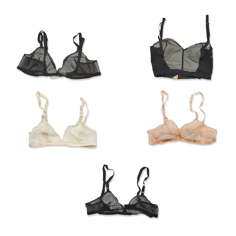 Rudi Gernreich: Four 'No Bra' Brassieres c.1965 (Includes two plastic Rudi Gernreich pouches wit... (1 of 2)