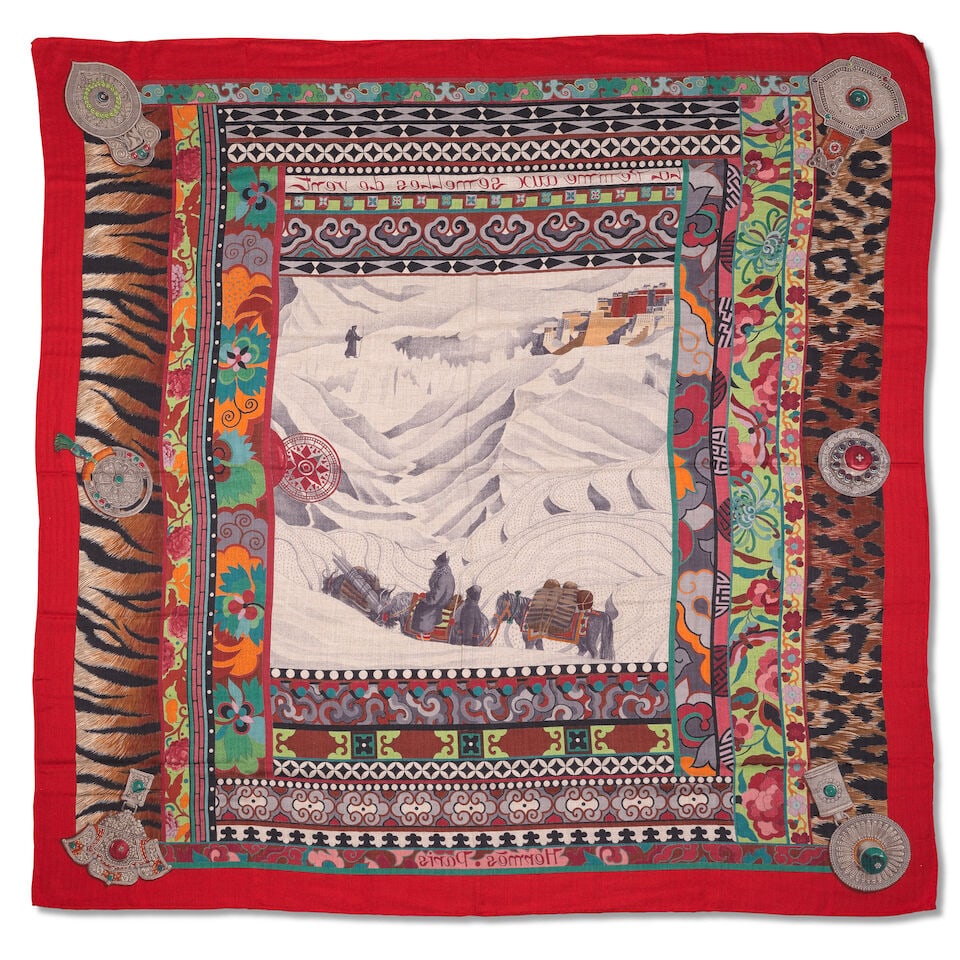 Hermès: 'La Femme aux Semelles de Vent' Cashmere and Silk Shawl Autumn/Winter 2009 - 2