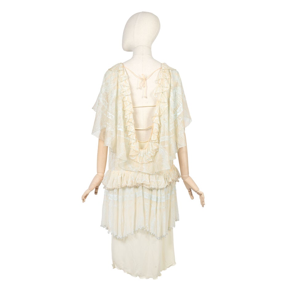 Zandra Rhodes: a 'Frilly Circle' Silk Chiffon Shift Dress The Fairy Collection, Spring-Summer 1982 - 2