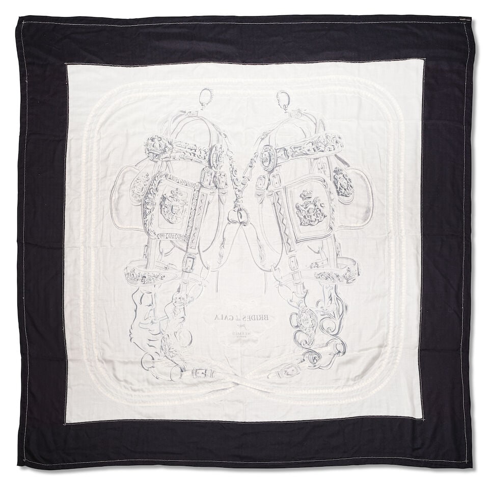 Hermès: 'Brides de Gala Précieuses' Embroidered Cashmere and Silk Shawl Limited Edition - 2