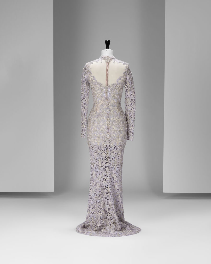 Ralph & Russo Haute Couture: an Ice Lavender and Silver Guipure Lace Gown Autumn/Winter 2016, Ru... - 2