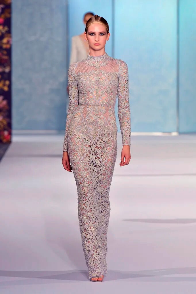 Ralph & Russo Haute Couture: an Ice Lavender and Silver Guipure Lace Gown Autumn/Winter 2016, Ru... - 3
