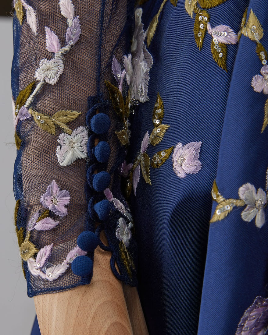 Ralph & Russo Haute Couture: a Navy Silk Faille Skirt and Sheer Body Autumn/Winter 2016, Runway ... - 4