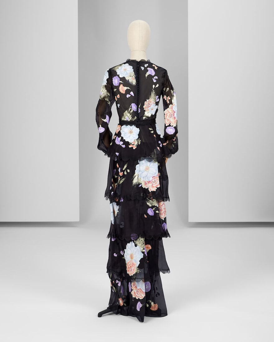 Ralph & Russo Haute Couture: a Hand-Painted Black Column Dress Spring/Summer 2017, Runway Look 53 - 2