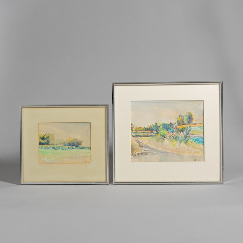Ewen Henderson Two landscape watercolours, 1978 and 1979 (1 of 3)