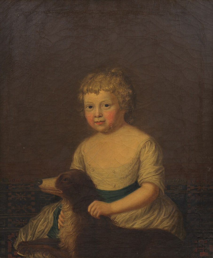 English School, circa 1800 Portrait of a child, traditionally identified as Mary Jervis (1737-18... (1 of 3)