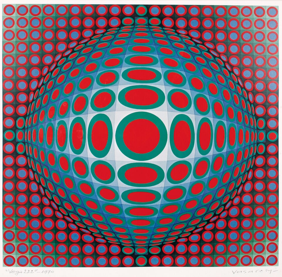 Victor Vasarely (Hungarian/French, 1906-1997) Vega 222 Screenprint in colours, 1970, on wove pap... (1 of 1)