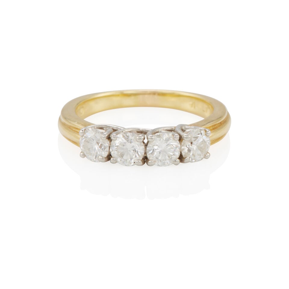 18K GOLD, PLATINUM AND DIAMOND RING (1 of 2)