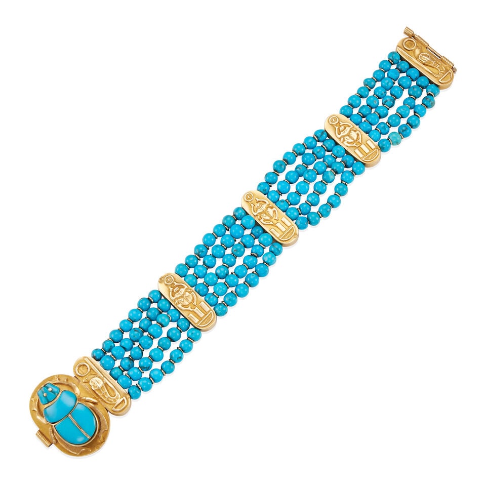18K GOLD AND TURQUOISE BRACELET (1 of 2)