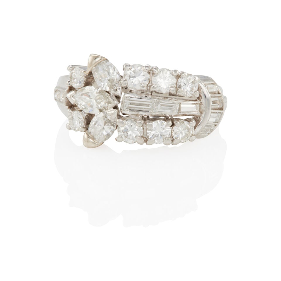 PLATINUM AND DIAMOND RING (1 of 2)