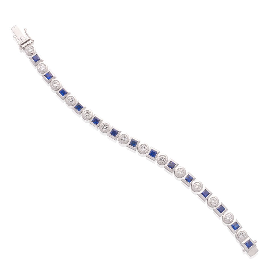 SAPPHIRE AND DIAMOND BRACELET (1 of 2)