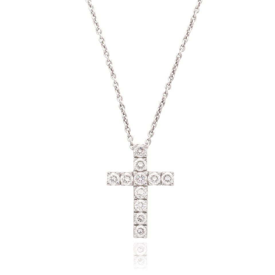 DIAMOND CROSS PENDANT/NECKLACE (1 of 2)