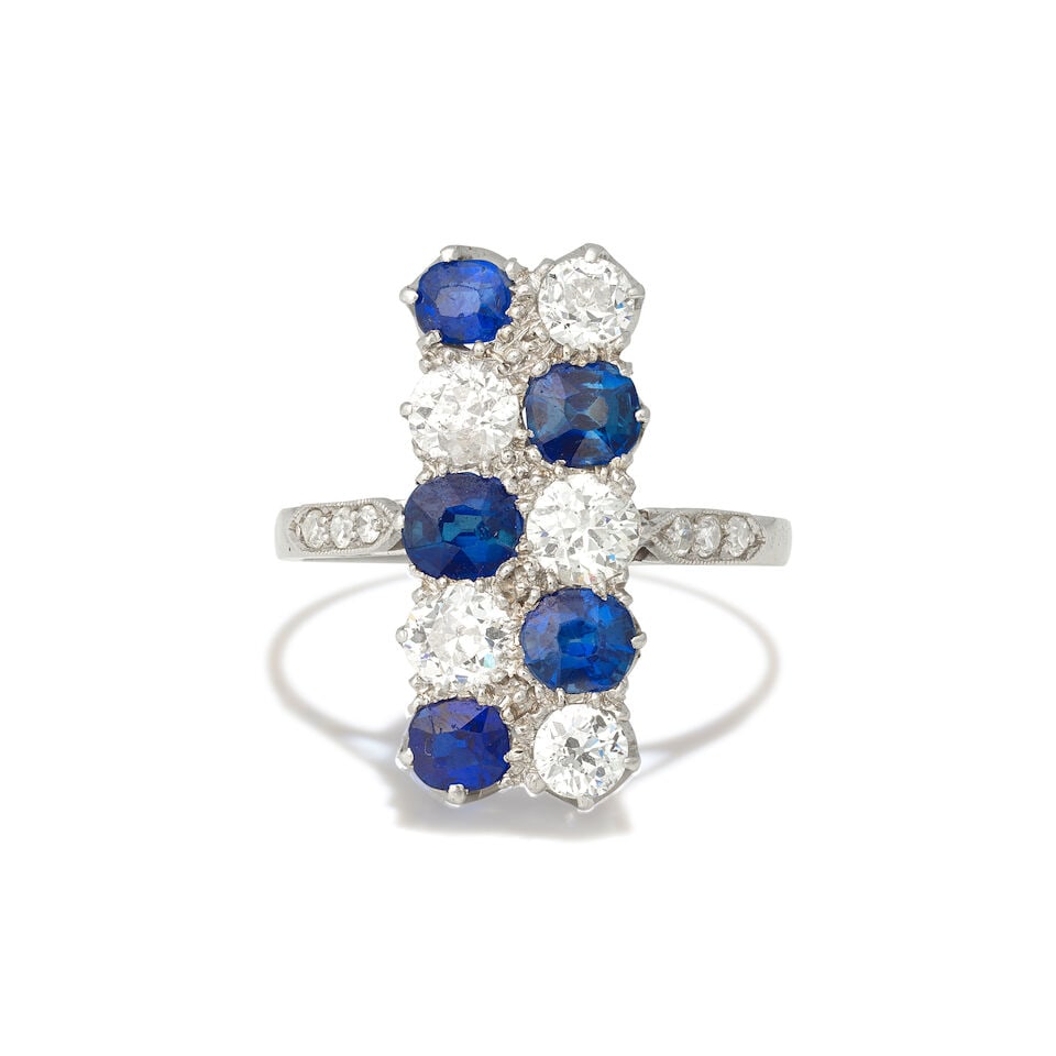 SAPPHIRE AND DIAMOND RING (1 of 3)