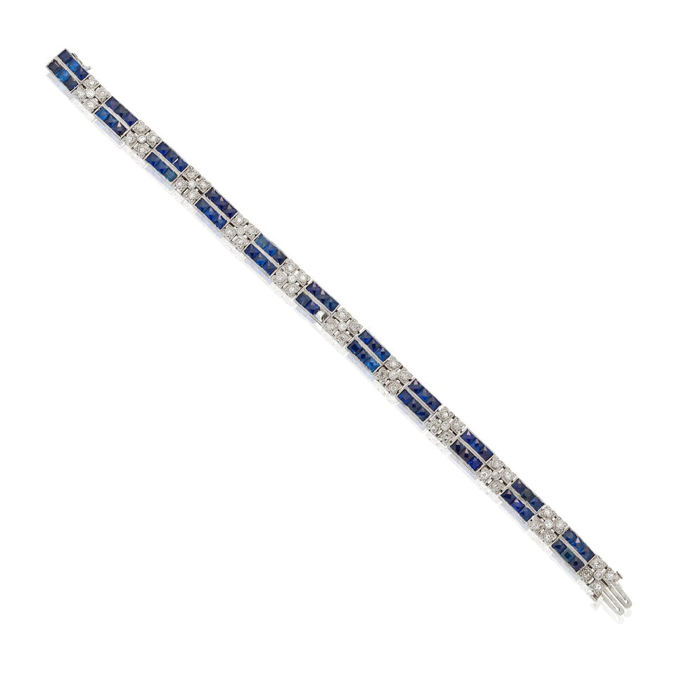SAPPHIRE AND DIAMOND BRACELET (1 of 2)