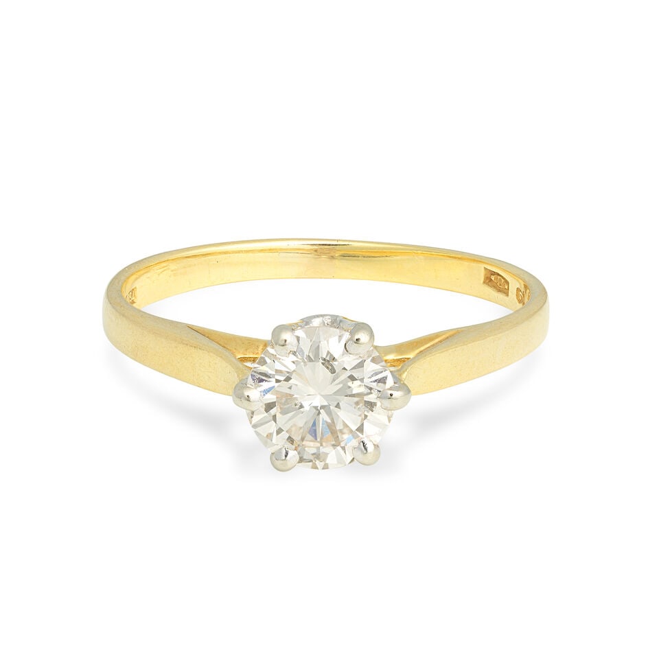DIAMOND SINGLE-STONE RING, (1 of 3)