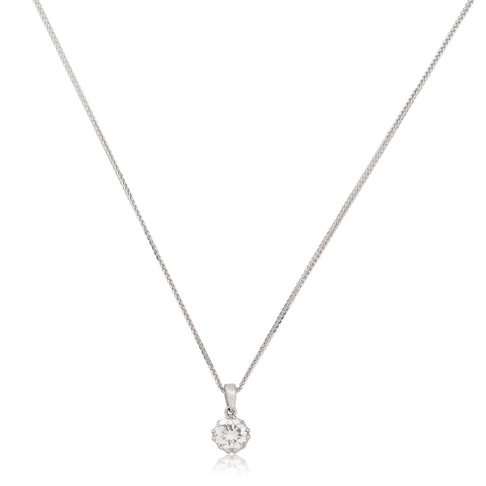 DIAMOND SINGLE-STONE PENDANT (1 of 2)