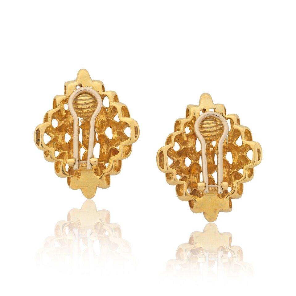 DAVID MORRIS: GOLD EARRINGS, CIRCA 1991 - 2
