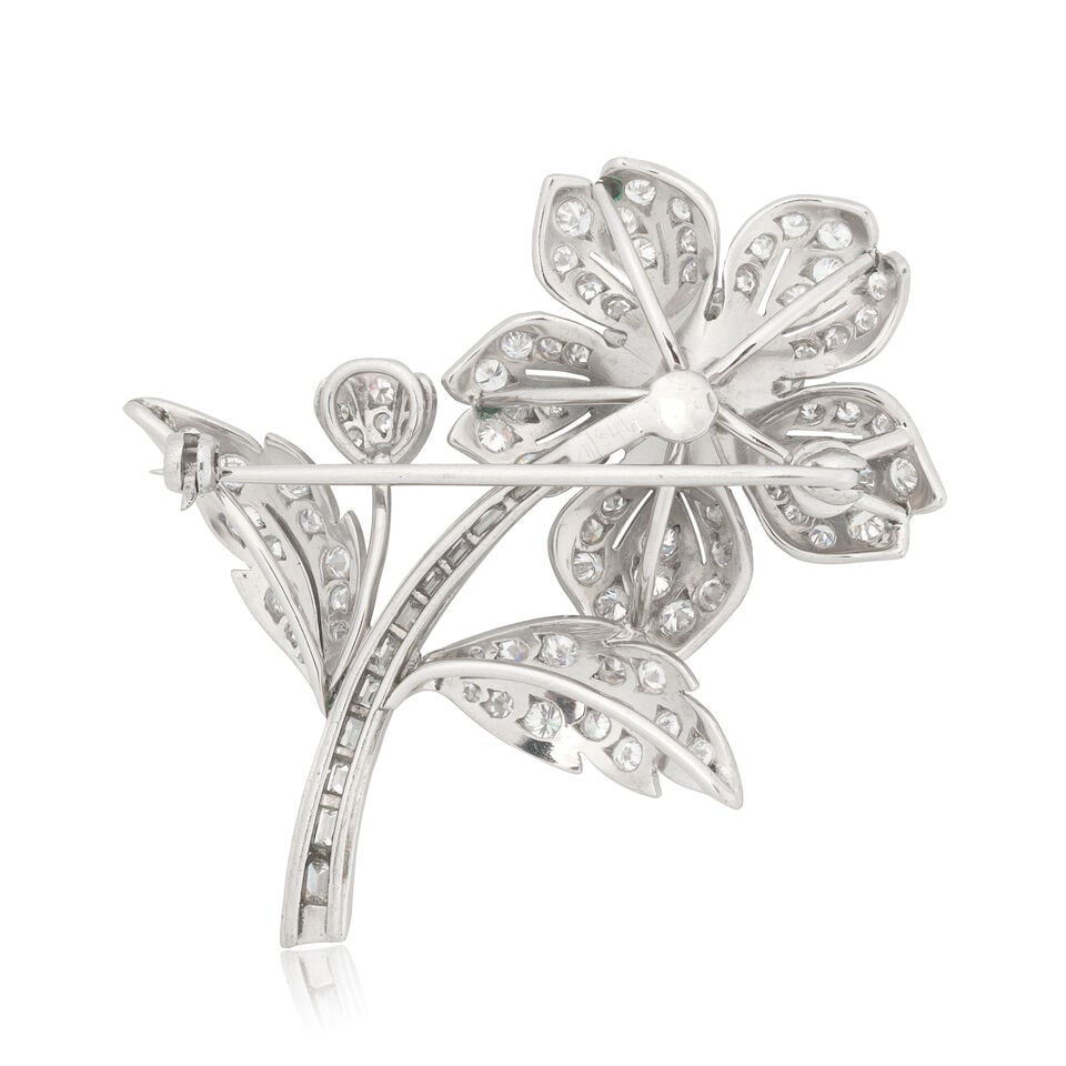DIAMOND FLOWER BROOCH - 2