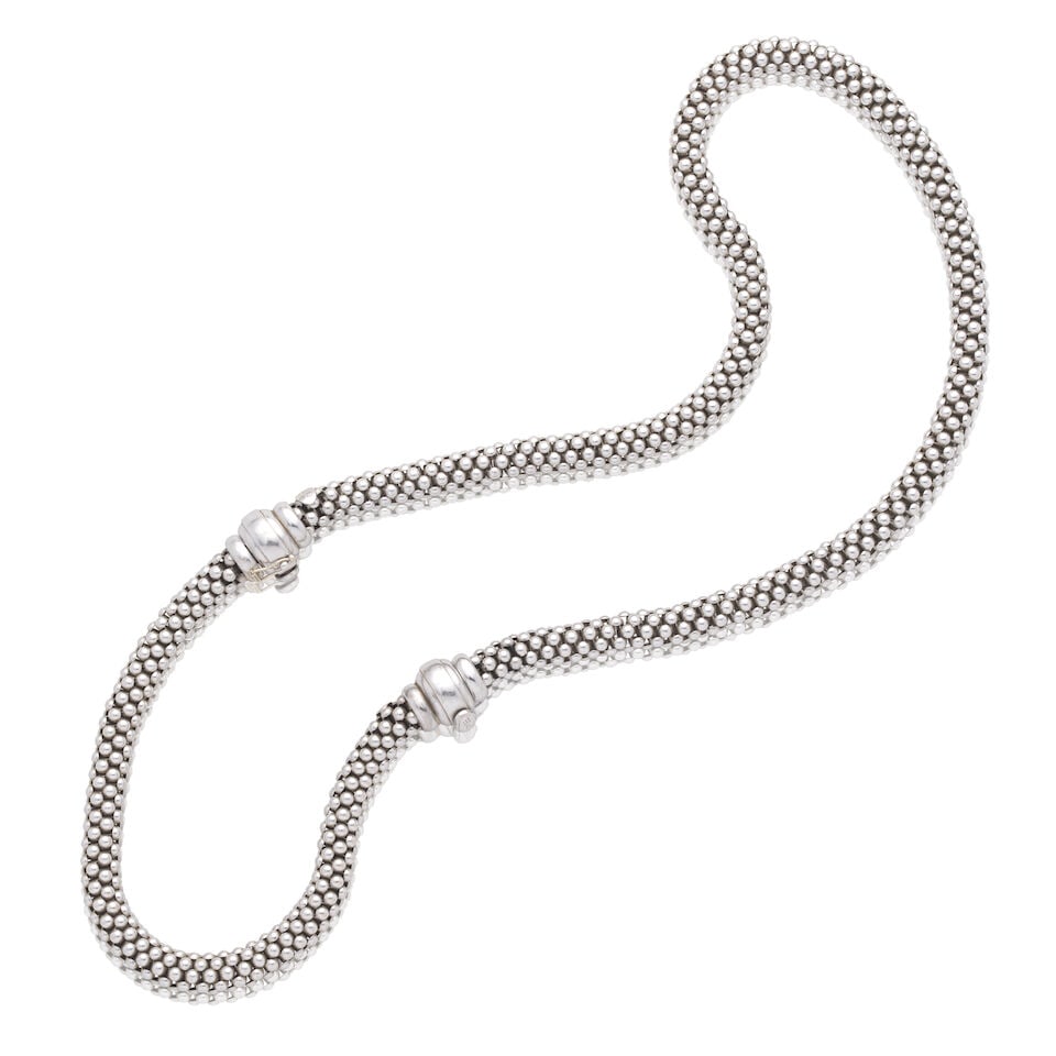 FOPE: NECKLACE/BRACELET: FOPE: NECKLACE/BRACELET Convertible to bracelet and necklace or one longer necklace Signed FOPE Adjoined length 62.5cm Necklace length 42.5cm Bracelet length 20.0cm Weight approx. 109.5g Footnotes: O